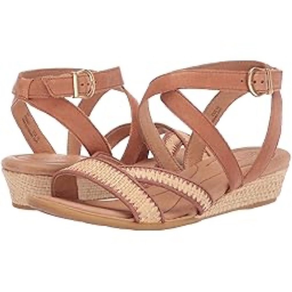 Born Tan and Cream Strappy Sandals